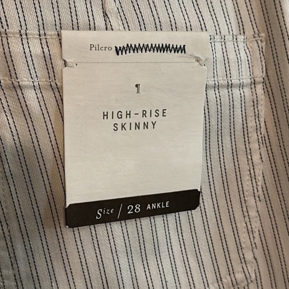 Pilcro and letter press ANTHROPOLOGIE white high rise skinny jeans size 28A NWT - Picture 4 of 16